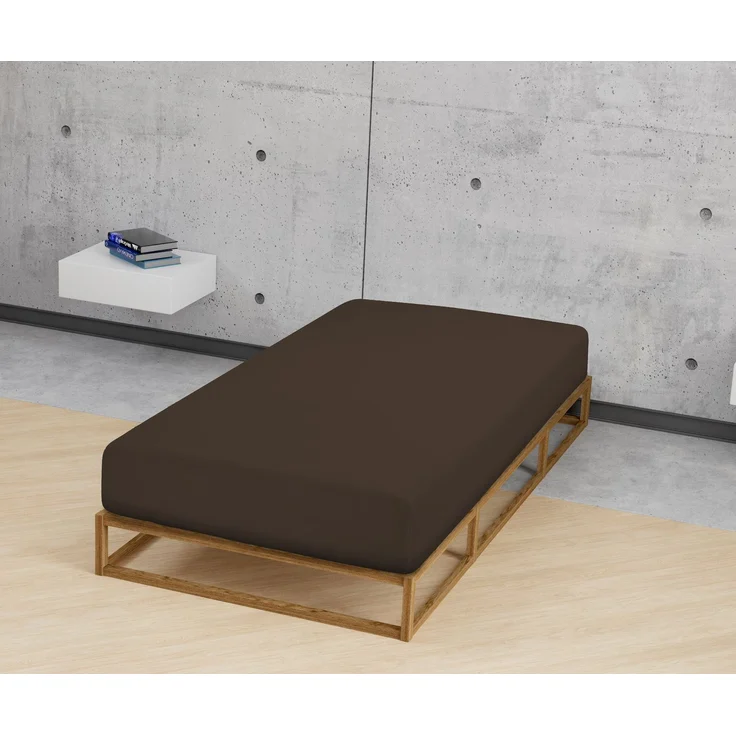 Biberna Jersey-Spannbetttuch, 100 % Baumwolle, Mokka, 1x 180x200 cm - 200x200 cm – Bild 3