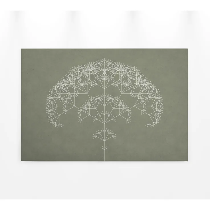 Leinwandbild Geometrisch Grün Weiß 90x60 DD120407 Wandbild Leinwand Modern
