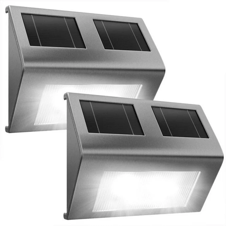 monzana LED Solarleuchte, Solarleuchte, 2er Set Hängend Solarlampe für Außen Edelstahl Wetterfest Wandleuchte – Bild 4