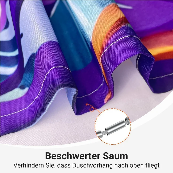 Duschvorhang Polyester Antischimmel Bunter Meeresboden 180 x 200 cm – Bild 6