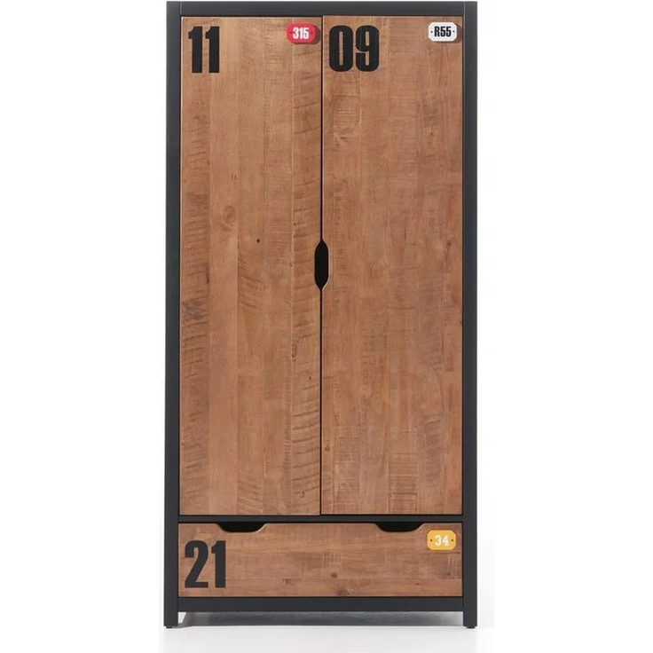 Set Alex, 5-teilig, Kiefer gebürstet, cognac – Bild 2