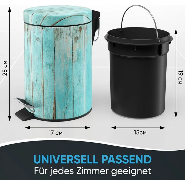 Sanilo Kosmetikeimer mit Motiv, viele schöne Bad Mülleimer zur Auswahl, 3 Liter, Abfalleimer mit Absenkautomatik & Innenbehälter – Bild 3