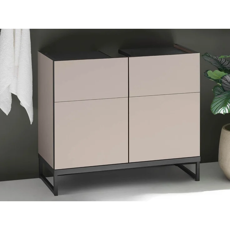 moebel-dich-auf Waschbeckenunterschrank VENEZIA (Badezimmer Unterschrank in kaschmir 80 cm breit) – Bild 1