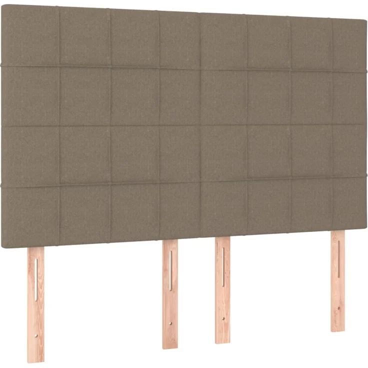 vidaXL Kopfteile 4 Stk. Taupe 72 x 5 x 78/88 cm Stoff 3116334 – Bild 2