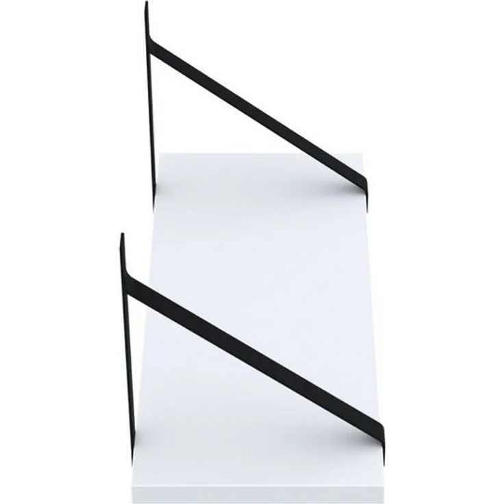 AKKE Wandregal, Hängeregal GINO modern mit schwarzen Befestigungen 2mm PVC LOFT – Bild 2