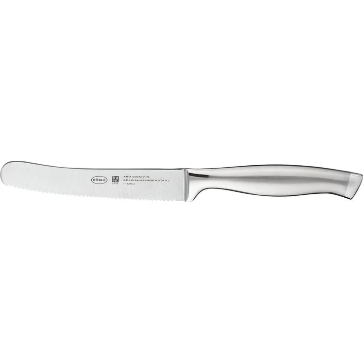 RÖSLE Frühstücksmesser Basic Line, Hochwertiges Buttermesser oder Brotzeitmesser zum Schneiden und Bestreichen von Brötchen oder Brot, Klingenspezialstahl, Edelstahl 18/10, ergonomischer Griff – Bild 3