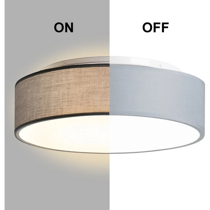 Zedelmaier Lampenschirm Deckenlampe Deckenleuchte mit Stoff-Lampenschirm, Wohnzimmerlampe Schlafzimmer Kinderzimmer Flur Lampe – Bild 2