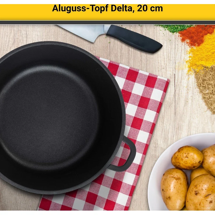 KARL KRÜGER Fleischtopf Delta 2,1 Liter Ø20cm Aluguss – Bild 2