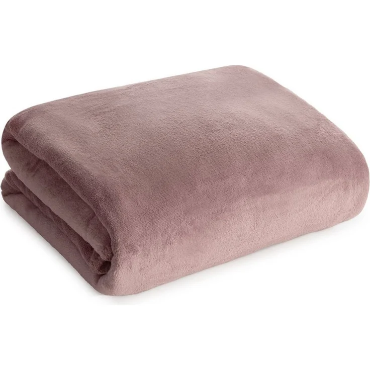 Wohndecke TEDY Teddy-Fleece kuschelige Sofadecke Sesselschoner Extra weich rosa 70x160 cm rosa – Bild 1