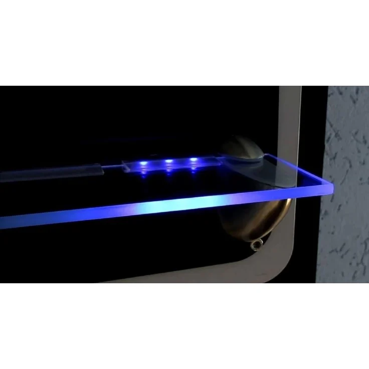 QLS LED Unterbauleuchte Weiß 12V mit Fernbedienung 16 Farben Dimmbar, LED fest integriert, Set Glaskantenbeleuchtung SMD 5050 RGB – Bild 2