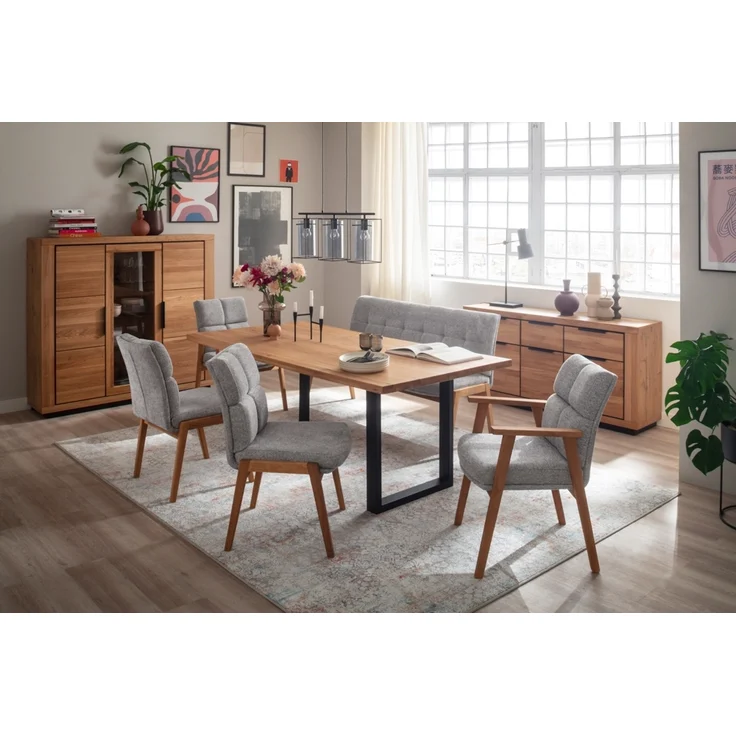 DEBA Tisch Wildeiche massiv 100cm x 200cm x 76cm – Bild 2