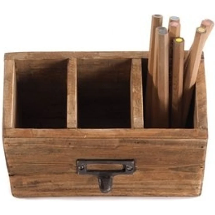 DESIGN DELIGHTS Dekoschale STIFTEHALTER "BOX 18", Altholz massiv, 19x12 cm (BxH), Stiftebox – Bild 6