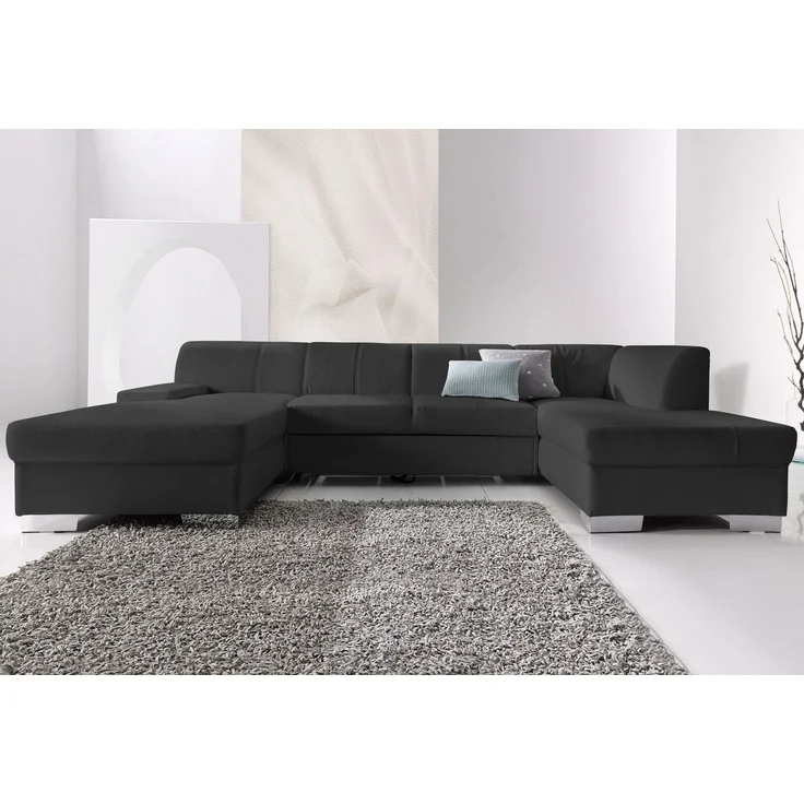 DOMO collection Wohnlandschaft Star, zeitloses und elegantes Design, viel Platz, Breite 304cm, U-Form, fester Sitzkomfort, wahlweise mit Bettfunktion – Bild 1