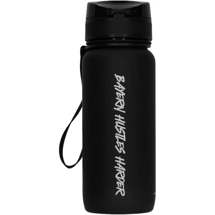 FC Bayern München Trinkflasche FC Bayern München Basketball I Trinkflasche Hustles Harder I Schwarz – Bild 1