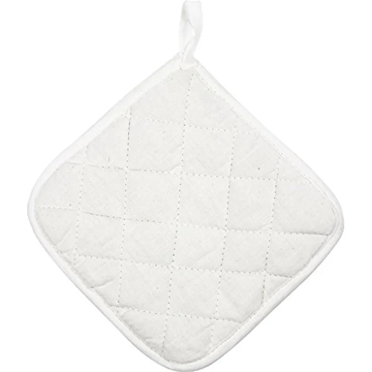 Topflappen 4 Stück aus Baumwolle weiß (62,19 € pro 1 m2 ) – Bild 3