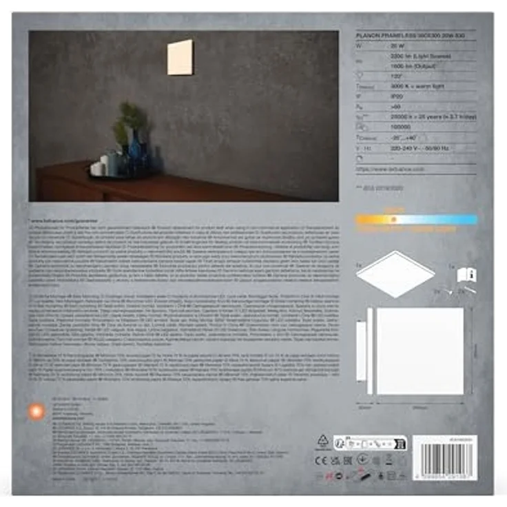 LEDVANCE Planon Rahmenlos 300 x 300 mm 20 W 830 Weiß – Bild 6