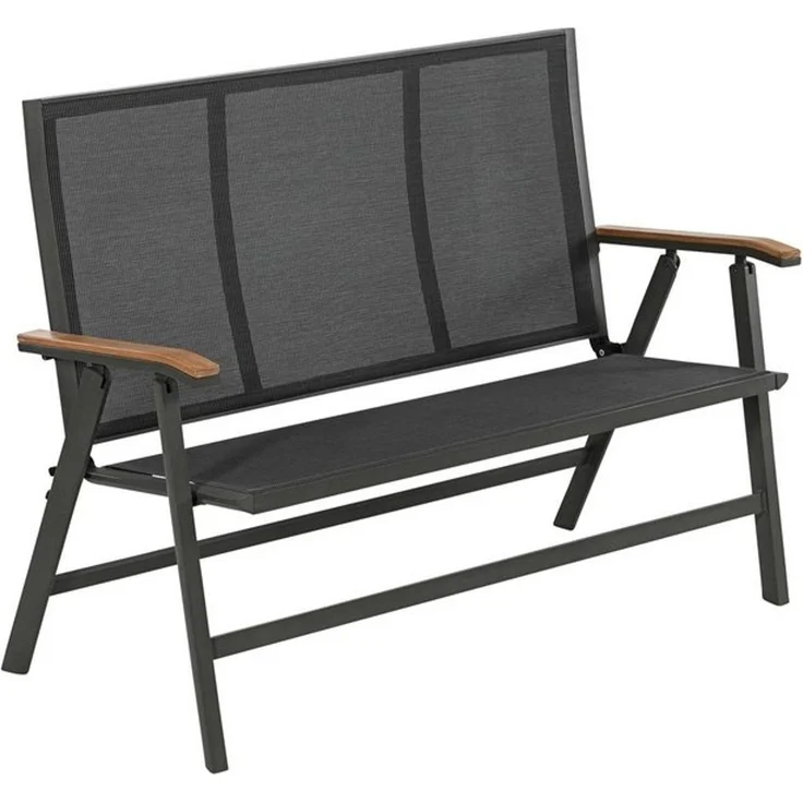 Dehner Gartenbank Klappbank Colmar, 2-Sitzer, 127 x 99 x 61.5 cm, Schöne, klappbare Gartenbank aus hochwertigen Materialien gefertigt – Bild 4