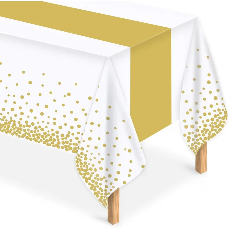 ABC 4-teiliges Tischdecke-Set, für Weihnachten, gold, Kunststoff / Textil, 4 x 38 x 20 cm