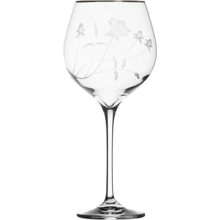 Rotweinglas Kristall Liane Platin clear (22,6 cm)