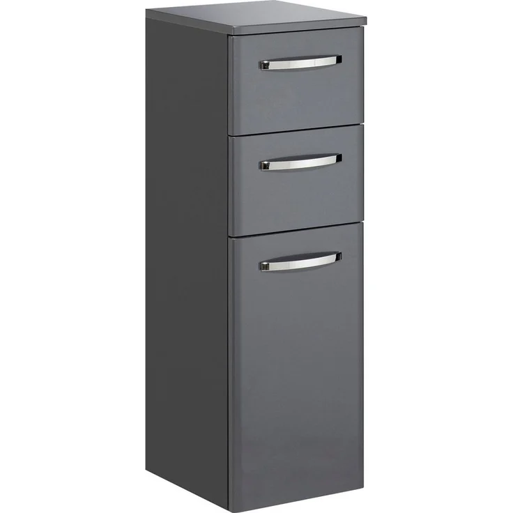 Saphir Badmöbel-Set Quickset 327 5-teilig, Waschplatz und LED-Spiegelschrank, (Set, 5-St), Anthrazit Hochglanz, inkl. Türdämpfer, 8 Türen, 1 Klappe, 4 Schubladen – Bild 2