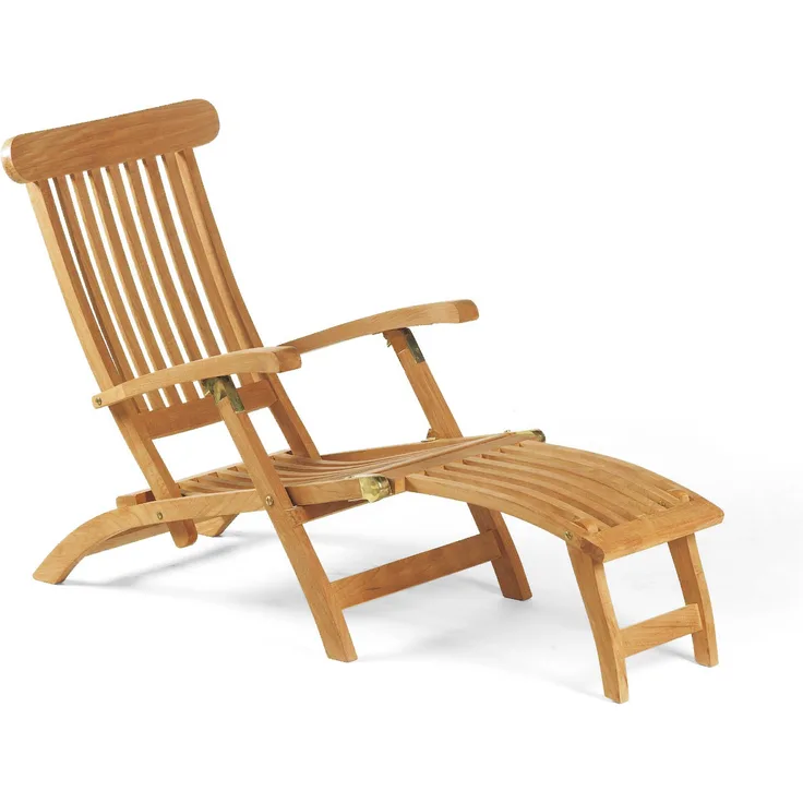 Sonnenpartner Liegestuhl Manhattan Teakholz natur 58x192 cm Sonnenliege Liege