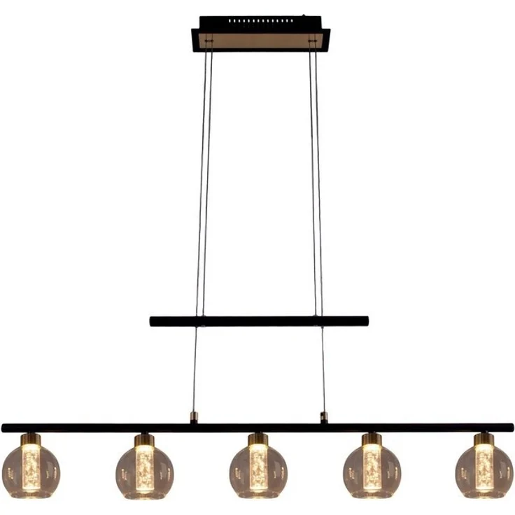 näve LED Pendelleuchte Brass, Warmweiß, 5flammig dimmbar höhenverstellbar Lichtfarbe warmweiß – Bild 4