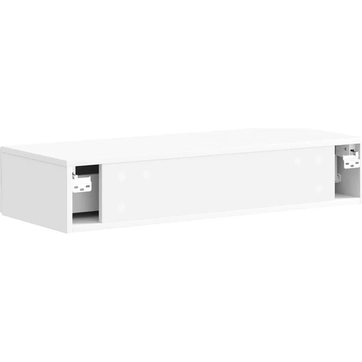 vidaXL Wandmontierter Beistelltisch Hochglanz Weiß 87,5 x 34,5 x 17 cm 898159 – Bild 7