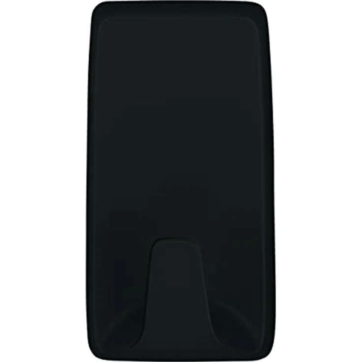 tesa Powerstrips Klebehaken Small Eckig - 3 x selbstklebende Wandhaken - für Kacheln, Glas, Kunststoff und weitere Untergründe - 1 kg Halteleistung - Schwarz – Bild 2