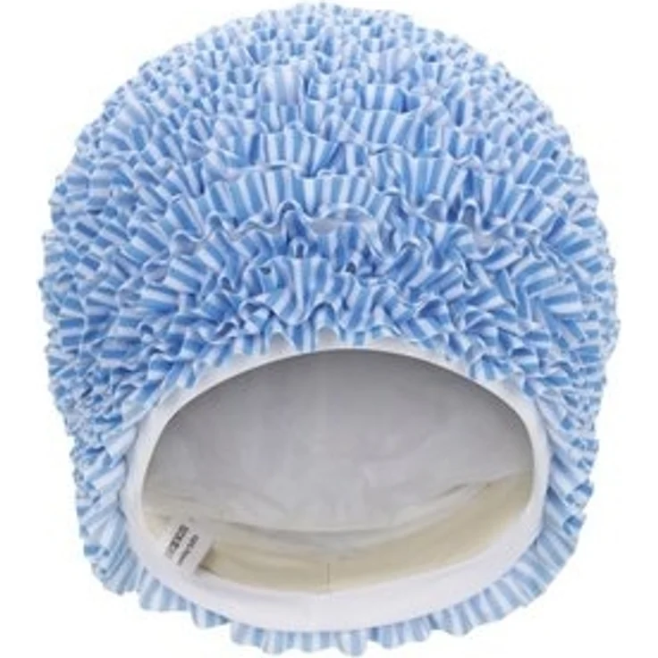 Fashy Badehaube Rüschen Aqua Blau Weiß 3449-59 Damen Badekappe Rüschenbadehaube – Bild 4