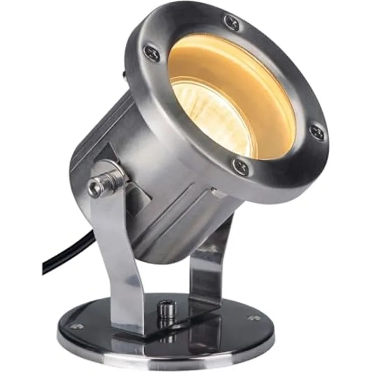 SLV NAUTILUS Outdoor Strahler, QPAR51, edelstahl, max. 35W, inkl. 1,5m Kabel - Strahler (Outdoor)
