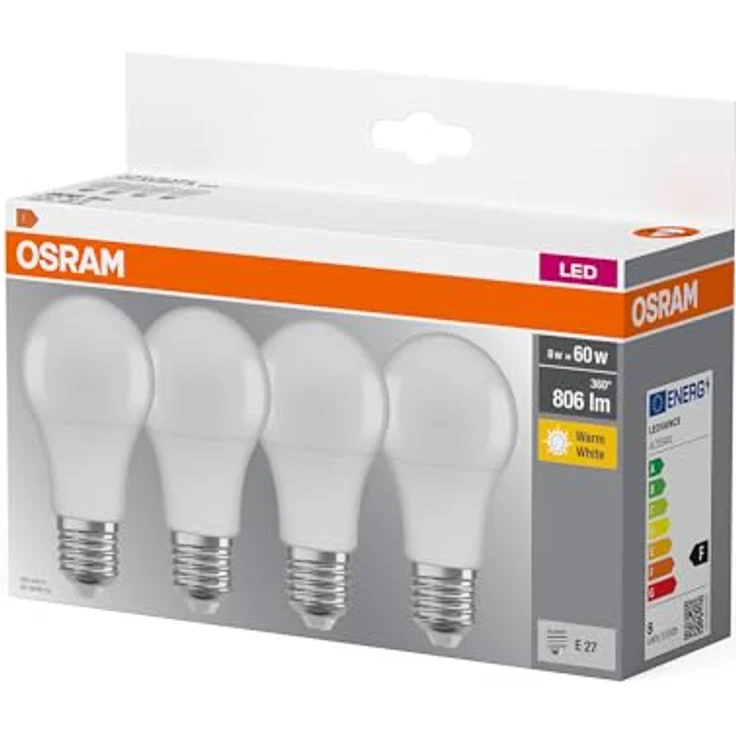 OSRAM LED-Lampe E27 Retro 8W matt, Multipack 4er, 2.700K, Ersatz für 60W Glühlampe – Bild 5