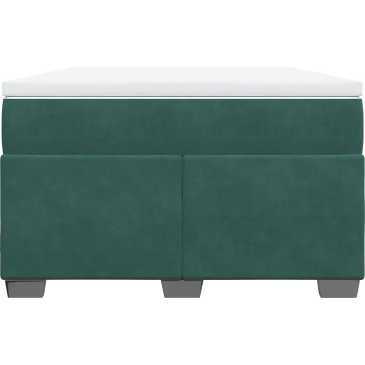 vidaXL Boxspringbett mit Matratze Dunkelgrün 120x200 cm Samt 3285278 – Bild 4