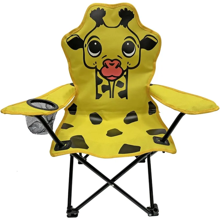 Kinder Anglersessel m. Getränkehalter Garten Campingstuhl faltbar Giraffe