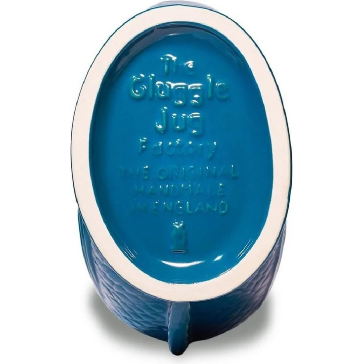 Gluckigluck Wasserkaraffe, (Original Gluggle Jug aus England), mit Gluckergeräusch, handgefertigt, ikonisches Fisch-Design, 1,2 L – Bild 3