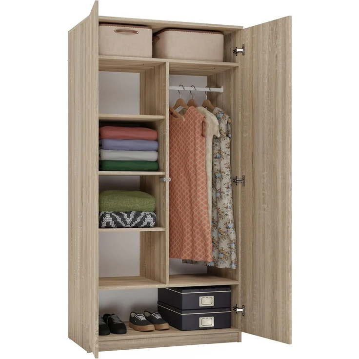 ibonto Kleiderschrank Vielseitiger Hochwertiger Mehrzweckschrank mit TIP-ON-System – Bild 6