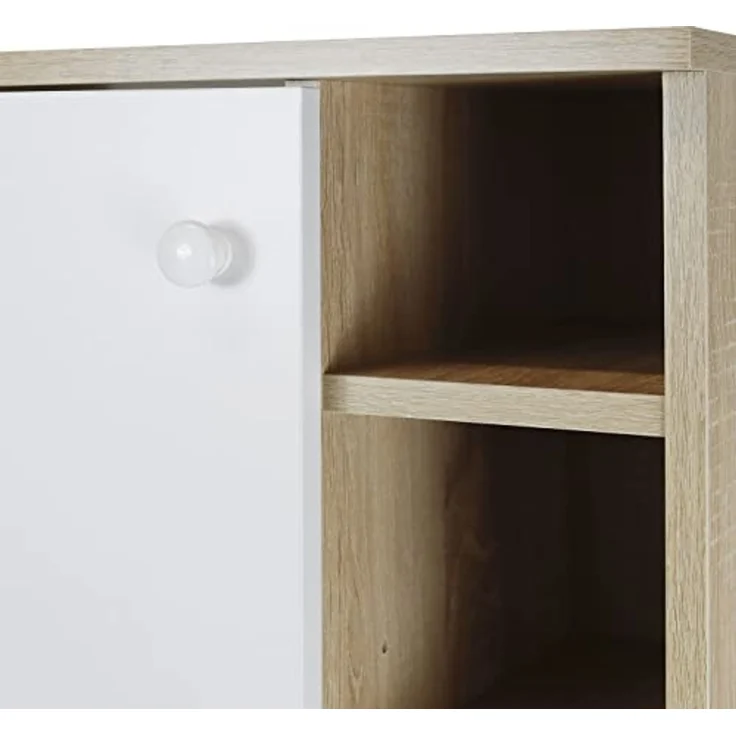 Stabilo Sanitär Waschbeckenunterschrank Waschbeckenunterschrank "Berta" Holz/Eichen Optik Seitenfächern mit Seitenfächern – Bild 6