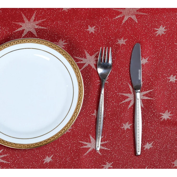 Stoffschmiede Tischdecke Weihnachten Sterne - Lurex Glanz - Versch. Größen & Farben, Lurex Glanz – Bild 4