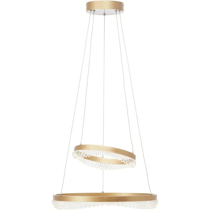 Brilliant LED-Hängeleuchte Aurora, goldfarben, Ø 30 cm, Aluminium, CCT-Funktion