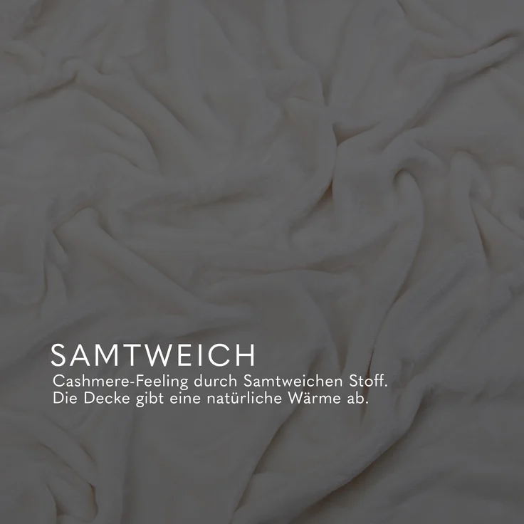 Kuscheldecke Cashmere Touch 150x200cm ( Off White ) Flauschige Wohndecke für Sofa, Couch und Bett, Tagesdecke OEKO-TEX - Sofaüberwurf – Bild 7
