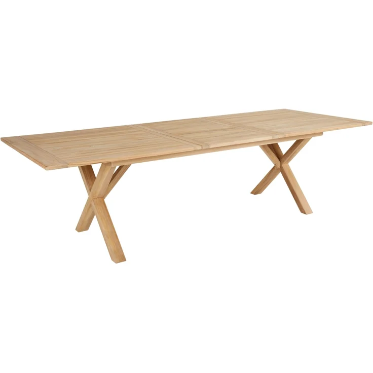 Gartenesstisch Brutus aus Teakholz, modern und ausziehbar, natur, 200–265x100 cm, für 6–8 Personen – Bild 2