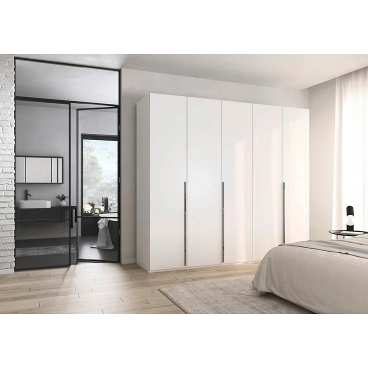 rauch Drehtürenschrank Kleiderschrank Schrank Garderobe Wäscheschrank BESTSELLER MONTCLAR (3 Ausstattungen BASIC/CLASSIC/PREMIUM (SOFT-CLOSE), Breiten 201-400 cm) Front in Glas/Hochglanz/Dekor/Grauspiegel in 5 Breiten MADE IN GERMANY – Bild 1
