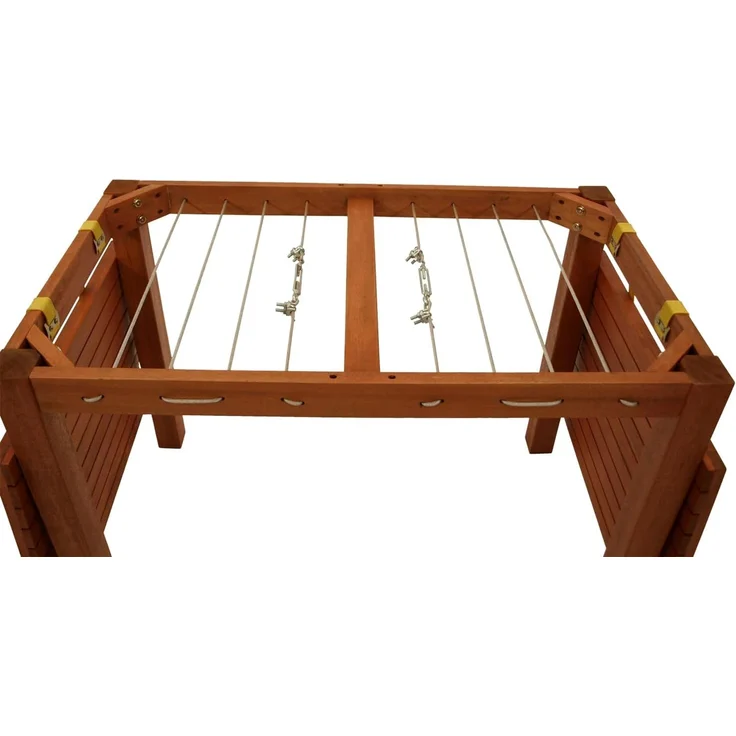 DEGAMO Gartentisch (1-St), mit Wäscheständerfunktion, 60x100 cm, Eukalyptus – Bild 5