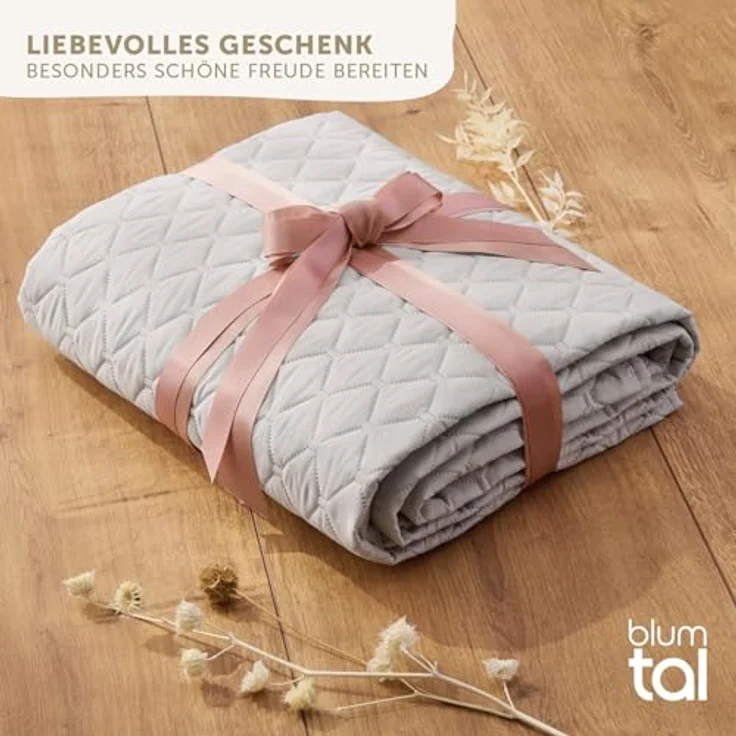 Blumtal Tagesdecke Tagesdecke Oeko-TEX zertifizierter Bettüberwurf als Tagesdecke, in drei Größen verfügbar – Bild 7