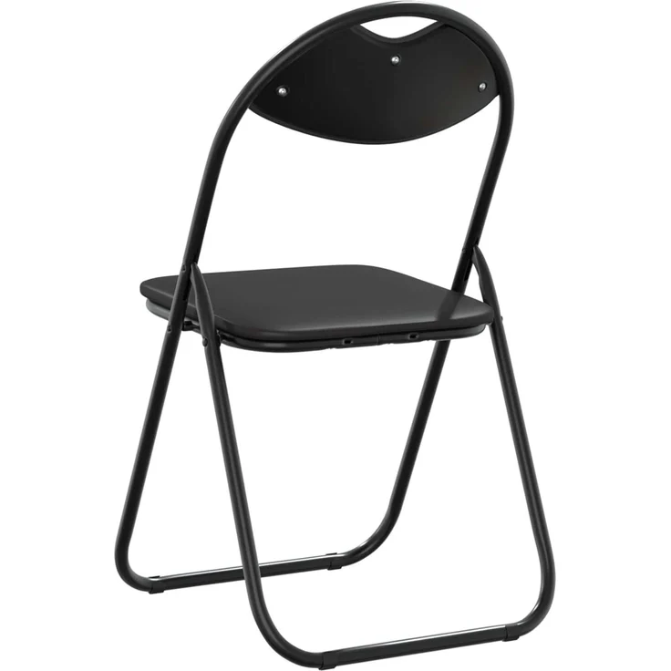 vidaXL Klappstuhl 8 pcs Schwarz 48 x 43,5 x 81 cm Kunstleder 42029067 – Bild 6