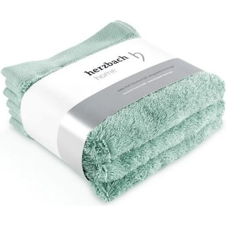 herzbach home Seiftuch Pura 30x30 cm, (3-St), 550g/m², Premium-Qualität, 100% Baumwolle, einfarbig – Bild 4