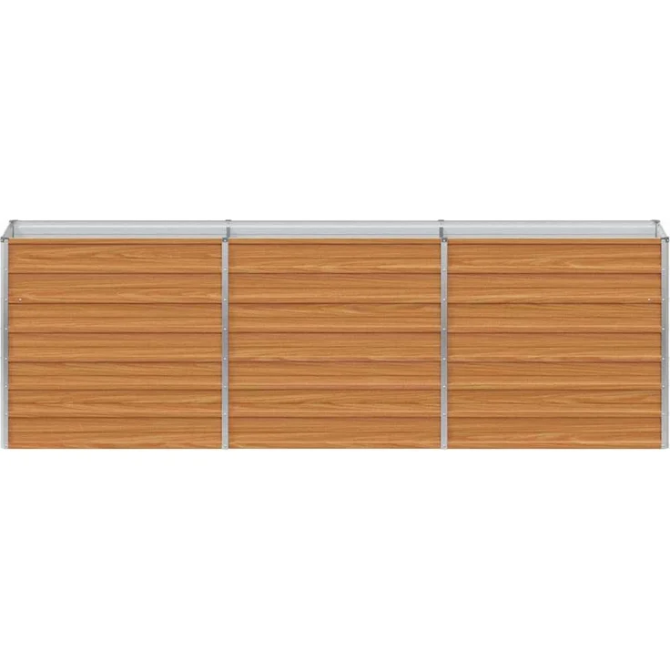 vidaXL Hochbeet Hellbraun 240 x 40 x 77 cm Verzinkter Stahl 42017330 – Bild 4