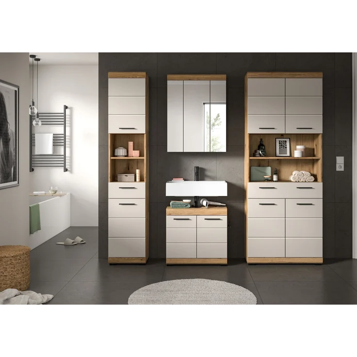 Badezimmer-Set >Scout< in Evoak Oak / Kaschmir - 201x191x34cm (BxHxT) – Bild 6
