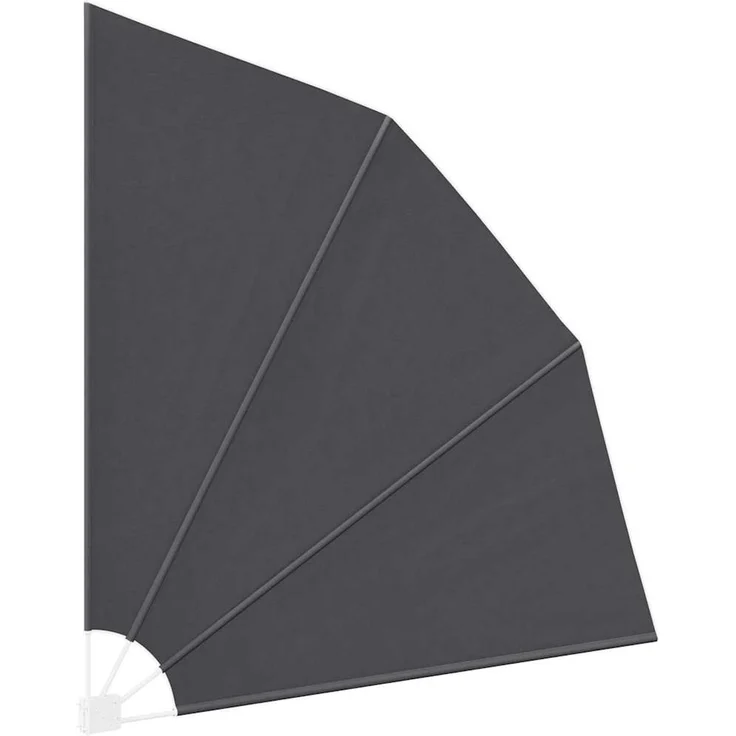 vidaXL Balkon Sichtschutz 210 x 210 cm Polyester Schwarz 42000935 – Bild 5