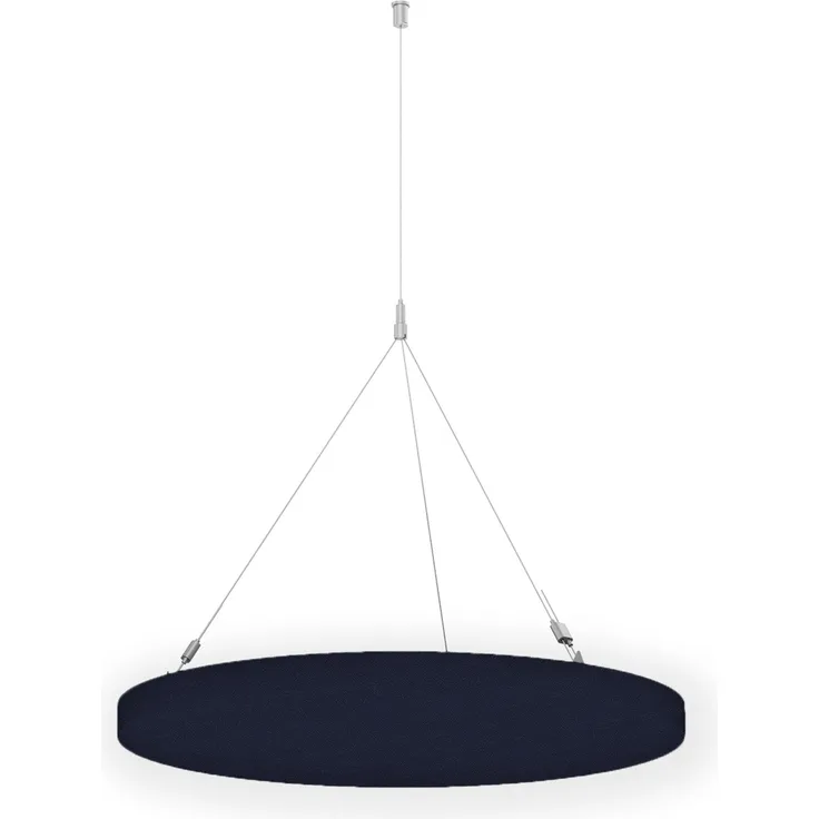 Rheinland Möbel FocusWall DAR10 – Runder Akustik-Deckenabsorber Ø 100 cm in Stofffarbe Costa inkl. Chrom-Stahlseilen - Made in Germany - Klasse A, Stoffbezug, schwer entflammbar