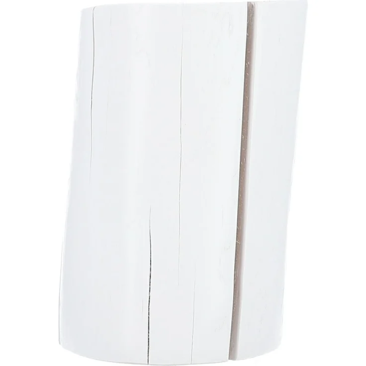 Beistelltisch Block rund, Kernesche massiv, Weiß, 29 x 29 x 46 cm – Bild 2